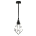 Gianni 1 Light Pendant Black, Polished Chrome & Glass<br>Matt Black