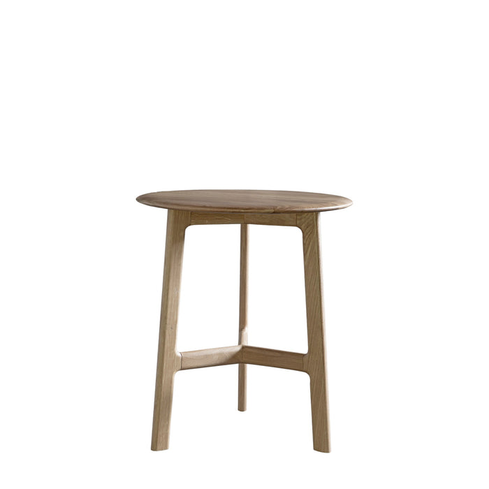 Girona Round Side Table Oak