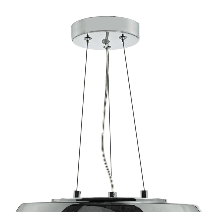 Giselle 5 Light Pendant Smoked & Clear Glass<br>Smoked Glass
