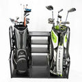 GolfBays Dual Bag Display Storage Organiser Black color