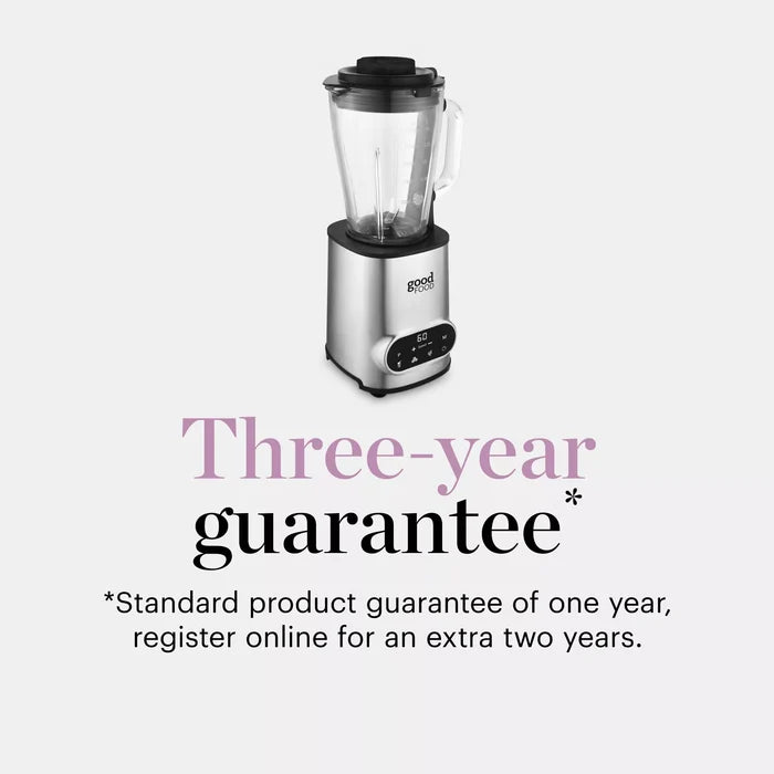 Good Food By Tower GF12013 Digital 1.5L Jug Blender with 5 Speed Settings - 1200W - Stainless Steel