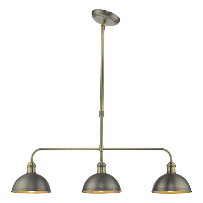 Governor 3 Light Bar Antique Chrome Antique Brass<br>Antique Chrome