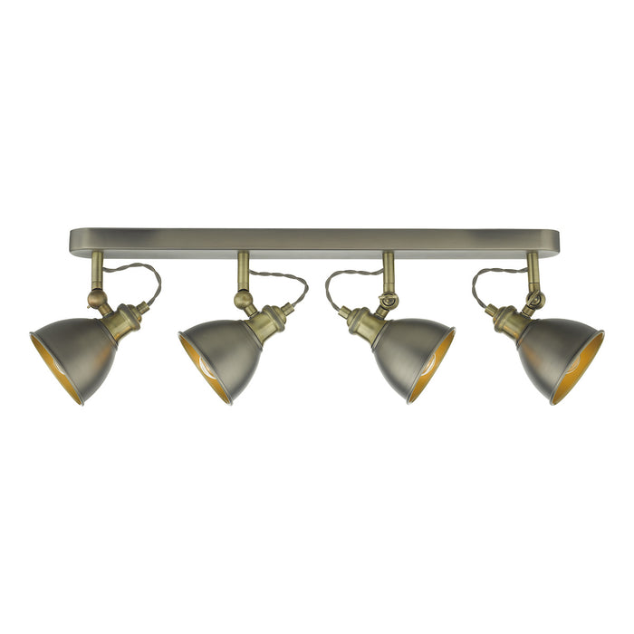 Governor 4 Light Bar Spotlight Antique Chrome Antique Brass<br>Antique Chrome