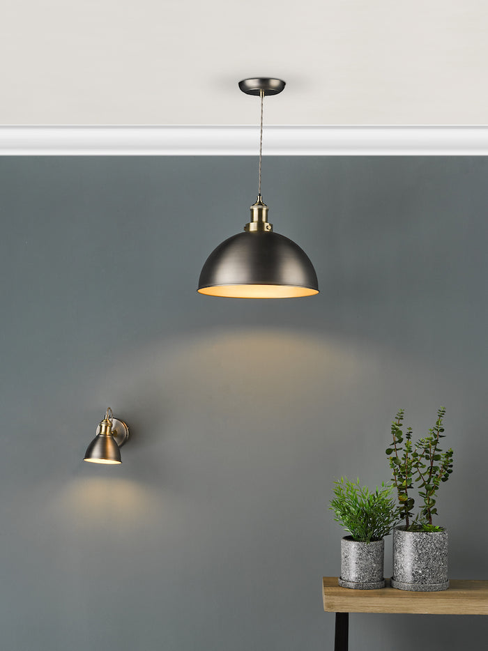 Governor Pendant Antique Chrome Antique Brass<br>Antique Chrome