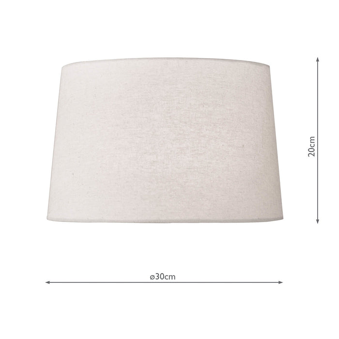 Griffith Grey Linen Tapered Drum Shade 30cm<br>Grey