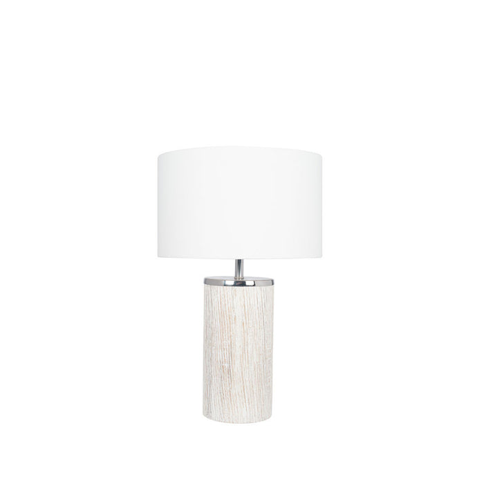 Haley Washed Wood Table Lamp with Shade