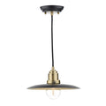 Hannover 1 Light Pendant Black Antique Brass<br>Black