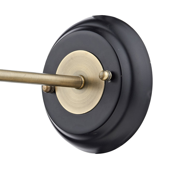 Hannover 1 Light Wall Bracket Black Antique Brass<br>Black
