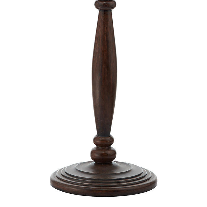 Hayward Floor Lamp Dark Wood Base Only<br>Wood Effect