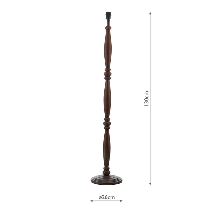 Hayward Floor Lamp Dark Wood Base Only<br>Wood Effect