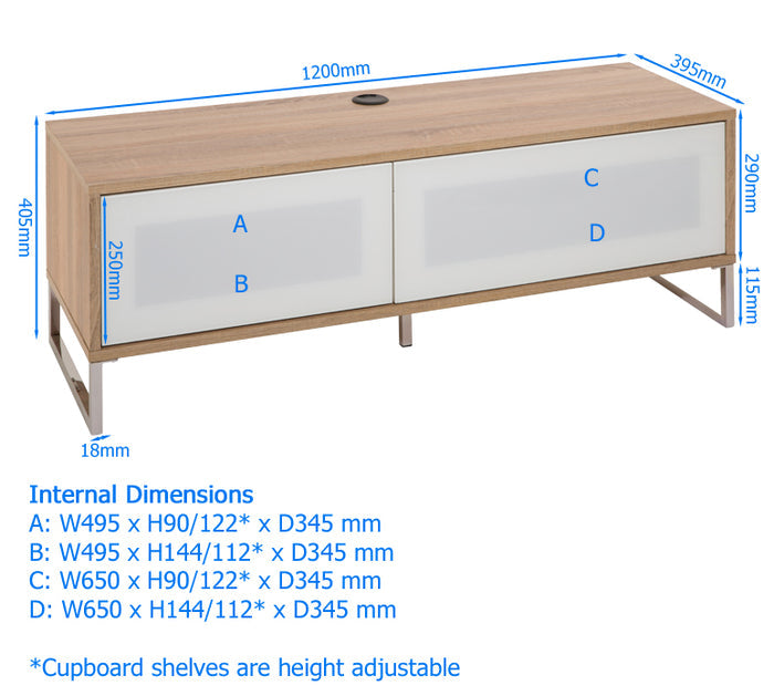 Helium 1200 <br> TV Stand <br> Black