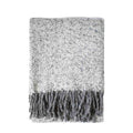 Herringbone Faux Mohair Throw Grey