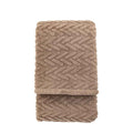 Herringbone Sherpa Throw Taupe