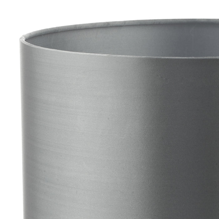 Hilda Grey Faux Silk Drum Shade 12cm<br>Grey