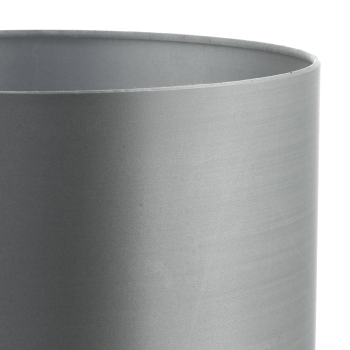 Hilda Grey Faux Silk Drum Shade 12cm<br>Grey