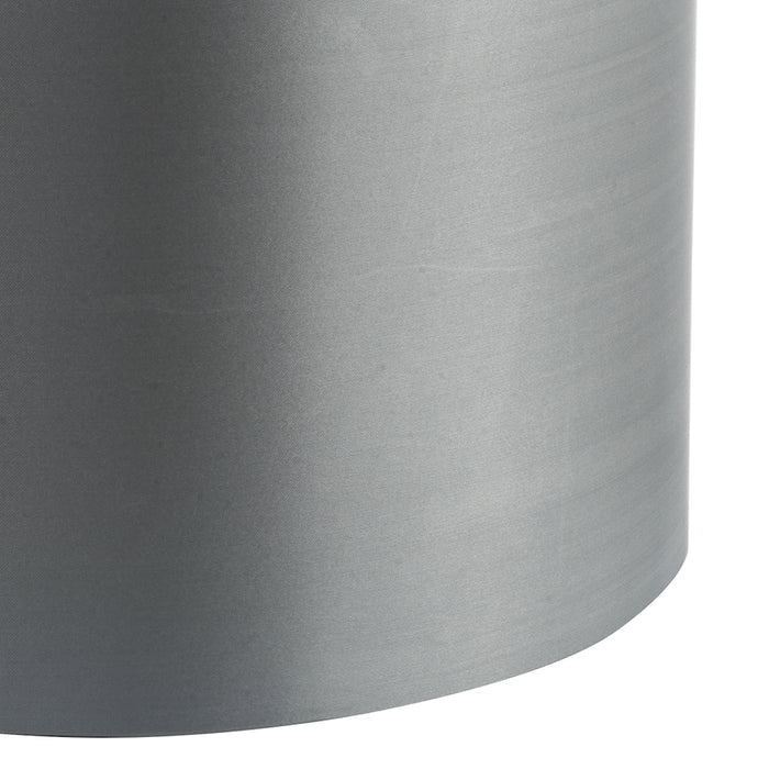 Hilda Grey Faux Silk Drum Shade 12cm<br>Grey