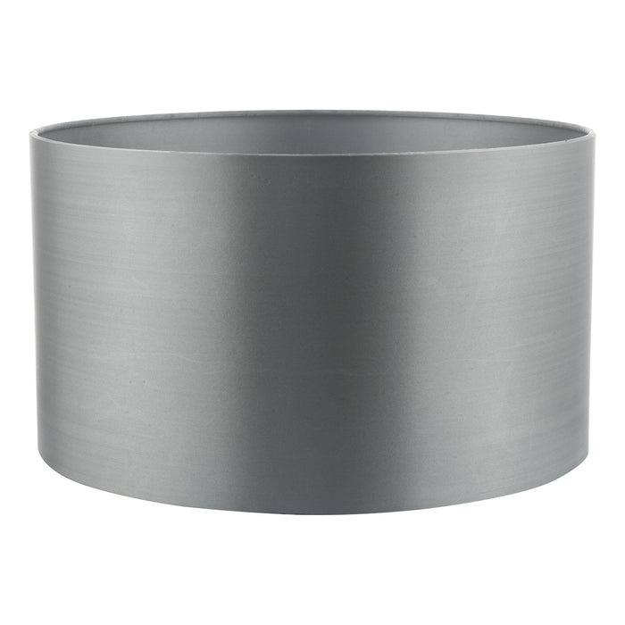 Hilda Grey Faux Silk Drum Shade 40cm<br>Grey