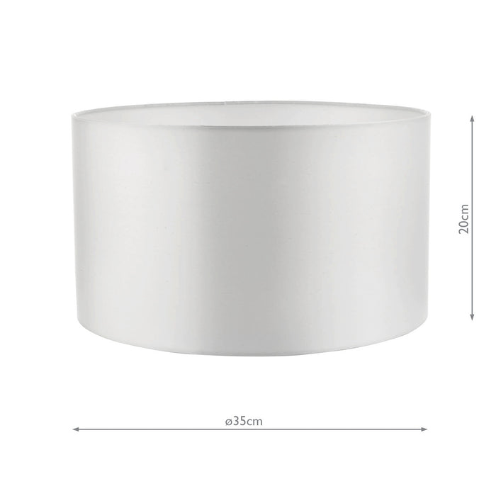 Hilda Ivory Faux Silk Drum Shade 35cm<br>Ivory