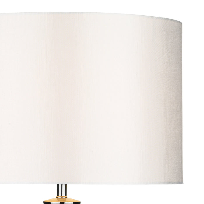 Hinton Table Lamp Polished Chrome Crystal With Shade <br>Crystal