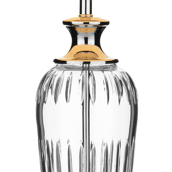 Hinton Table Lamp Polished Chrome Crystal With Shade <br>Crystal