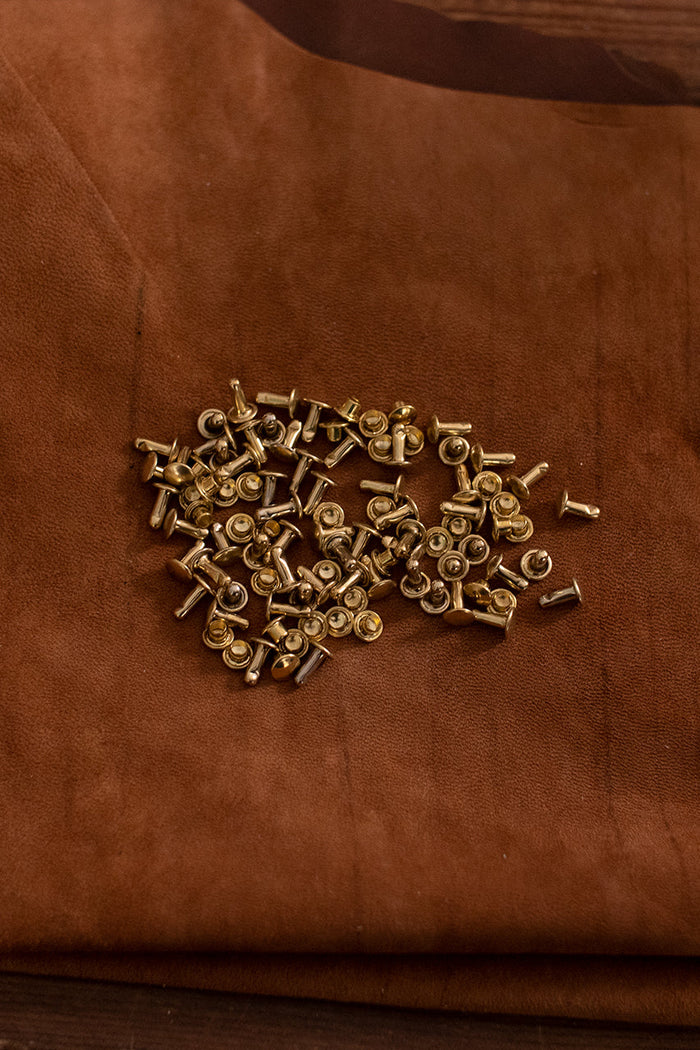Hollow Rivet KØ7,0 x L8,2 mm Iron/Brass-GoblinSmith
