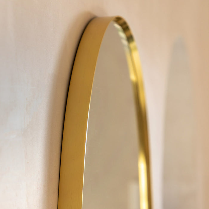 Holworth Pebble Mirror Gold Small