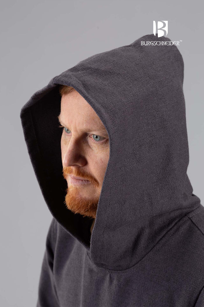 Hooded Long Tunic Renaud Grey-GoblinSmith