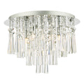 Iclyn 5 Light Flush Polished Chrome Crystal<br>Polished Chrome