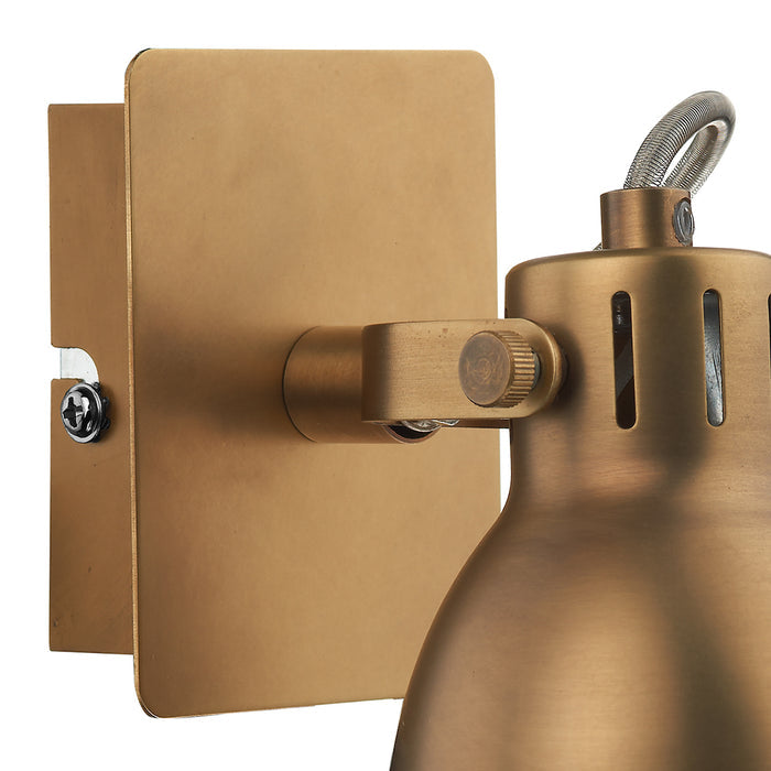 Idaho Single Wall Spotlight Natural Brass<br>Natural Solid Brass