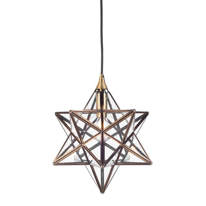 Ilario Small Star Pendant Antique Brass GlassAntique Brass
