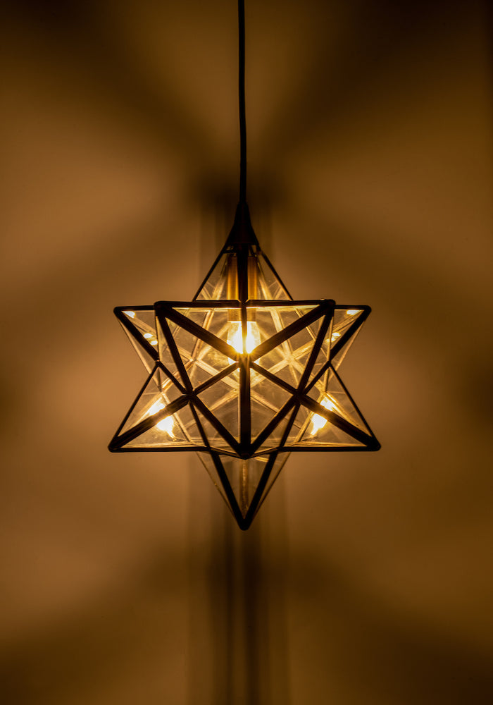 Ilario Small Star Pendant Antique Brass GlassAntique Brass