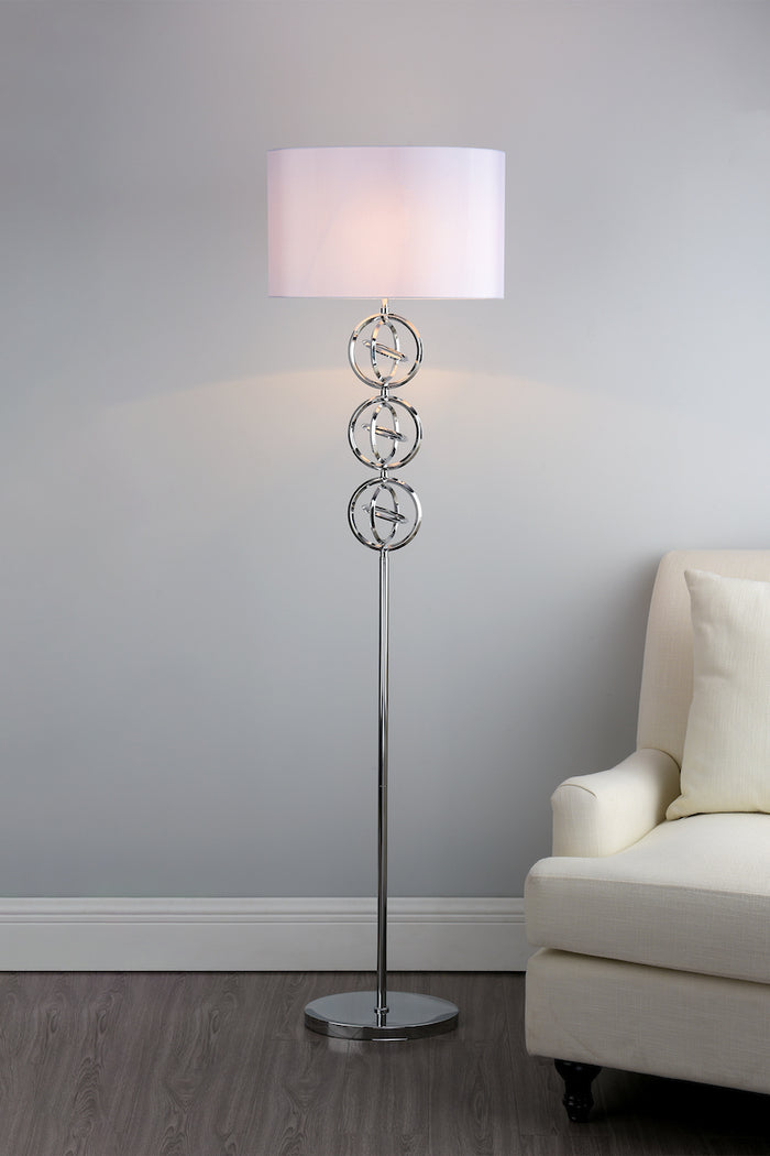 Innsbruck Floor Lamp Polished Chrome With Shade <br>Polished Chrome