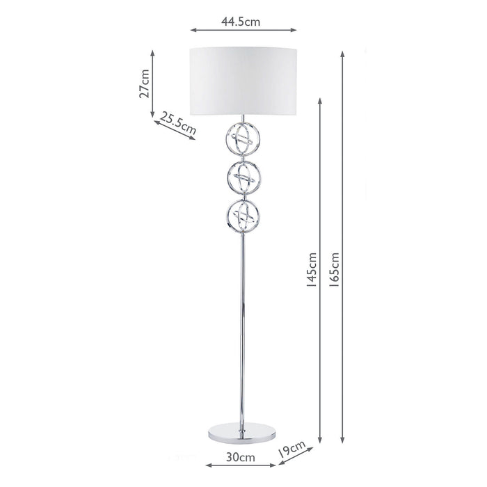 Innsbruck Floor Lamp Polished Chrome With Shade <br>Polished Chrome