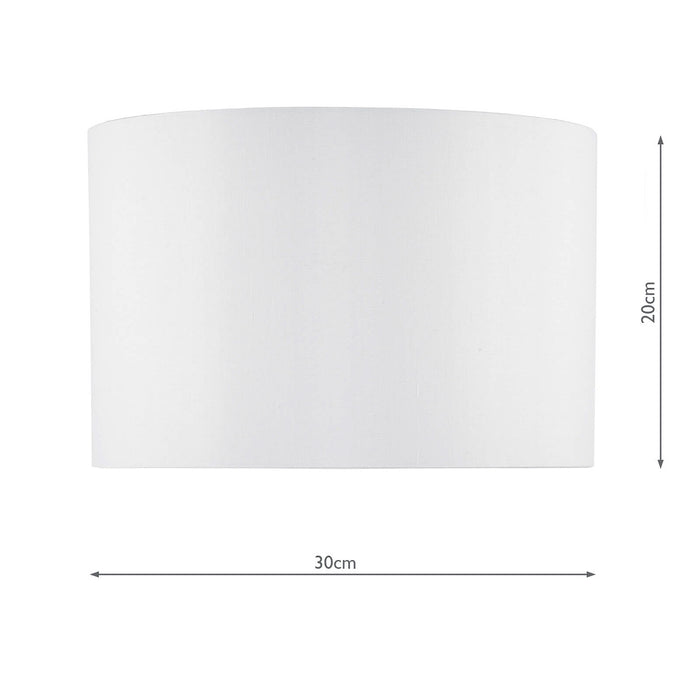 Innsbruck Ivory Faux Silk Oval Shade 30cm<br>Ivory