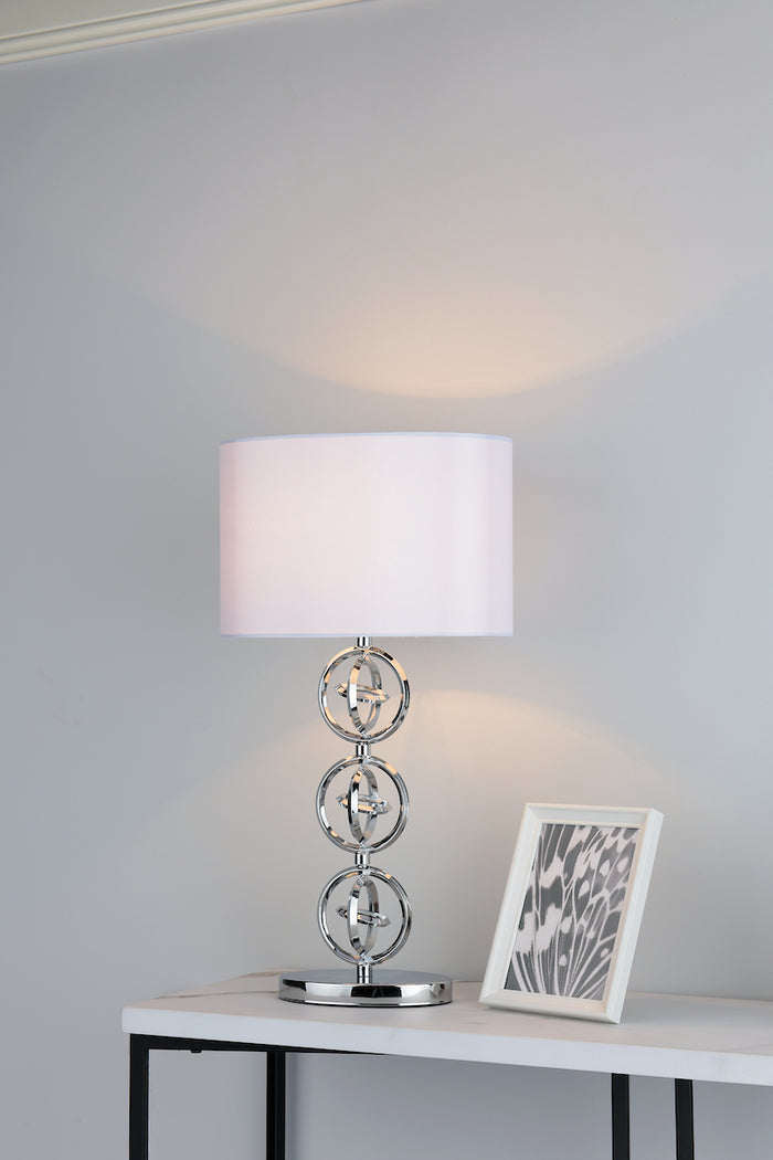 Innsbruck Table Lamp Polished Chrome With Shade <br>Polished Chrome