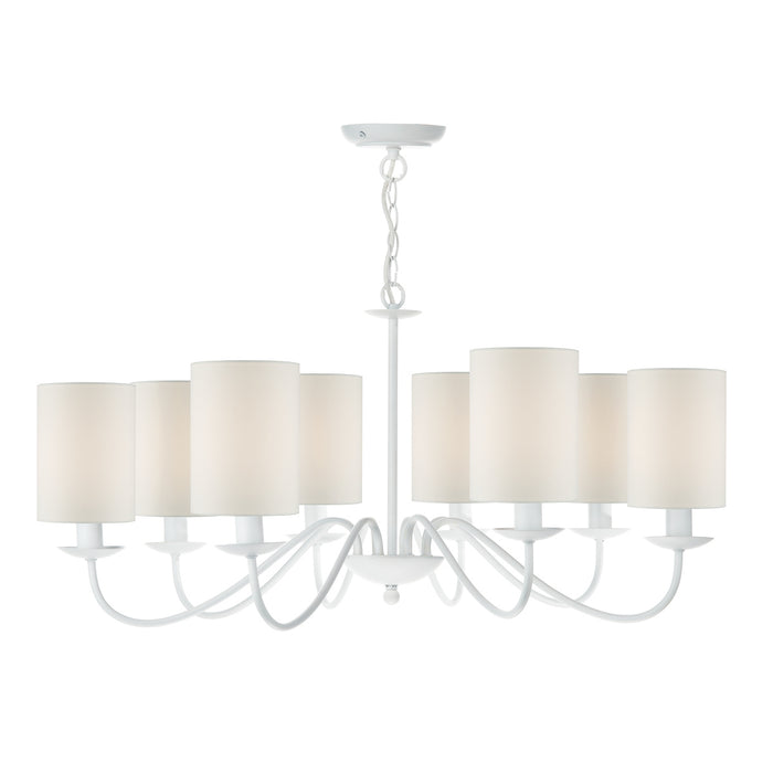Irwin 8 Light Pendant Dual Mount White<br>Matt White
