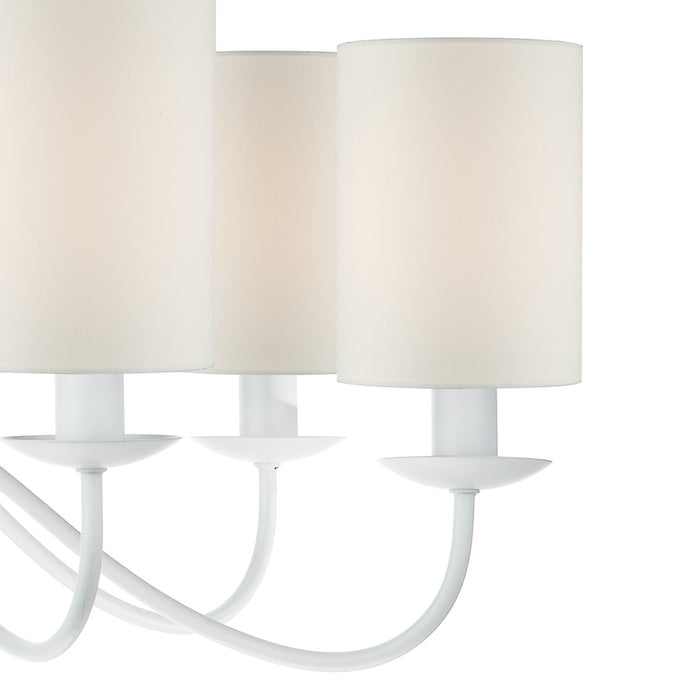 Irwin 8 Light Pendant Dual Mount White<br>Matt White