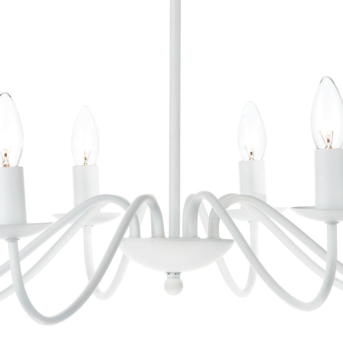 Irwin 8 Light Pendant Dual Mount White<br>Matt White