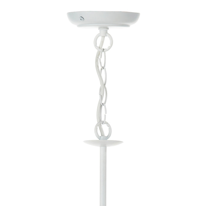 Irwin 8 Light Pendant Dual Mount White<br>Matt White