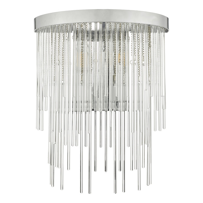 Isla 2 Light Wall Light Polished Chrome And Clear Glass<br>Glass