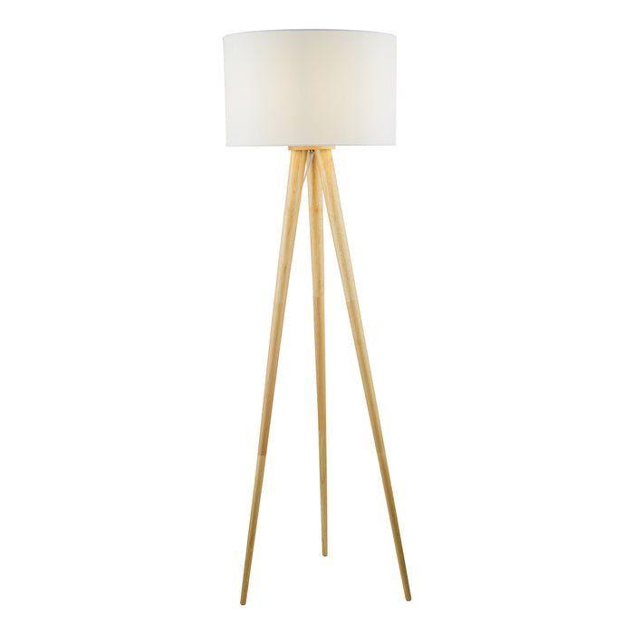 Ivor Tripod Floor Lamp Light Oak Base Only<br>Light Wood