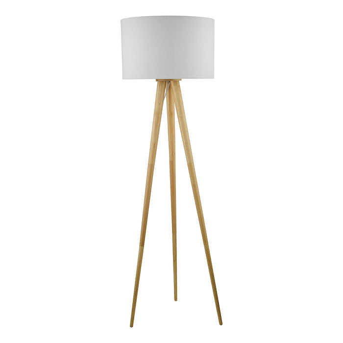 Ivor Tripod Floor Lamp Light Oak Base Only<br>Light Wood