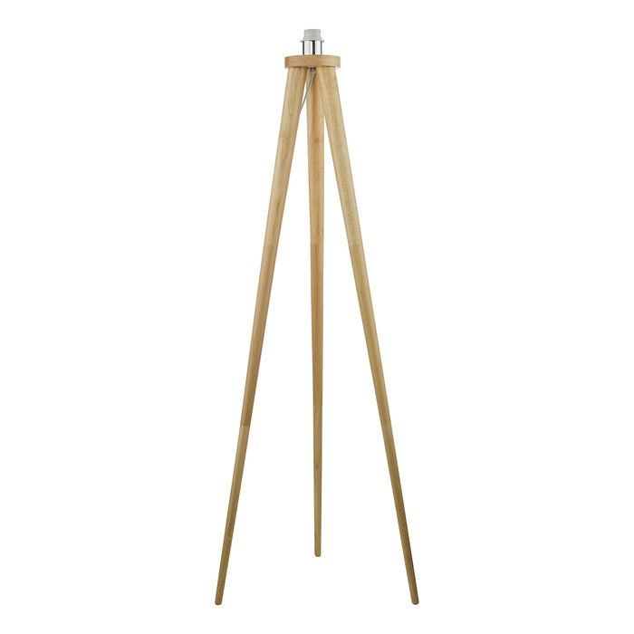 Ivor Tripod Floor Lamp Light Oak Base Only<br>Light Wood