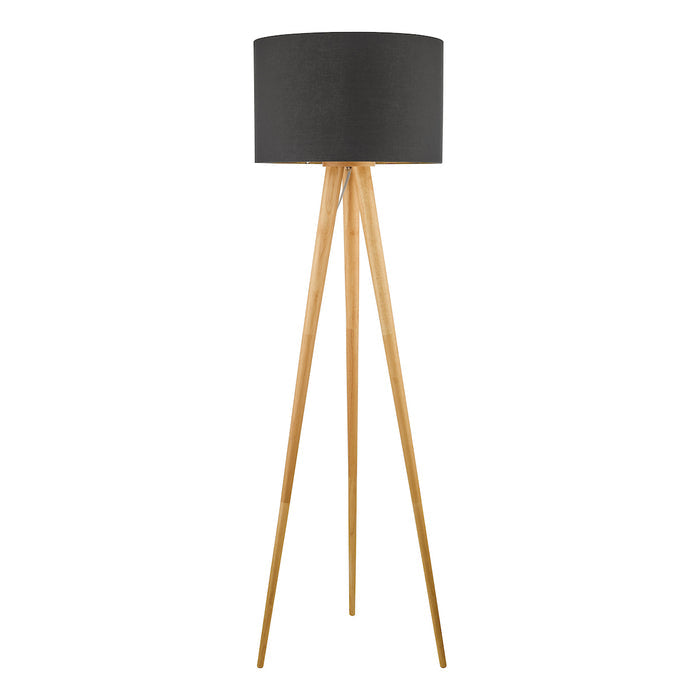 Ivor Tripod Floor Lamp Light Oak Base Only<br>Light Wood