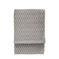 Jacquard Velvet Knitted Throw Grey