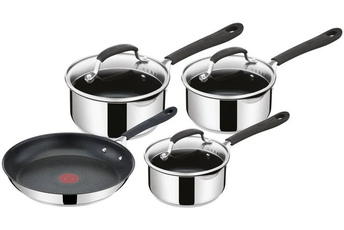 Jamie Oliver by Tefal Quick and Easy E303S444 4-Piece Pan Set - Stainless Steel