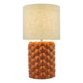 Jayden Table Lamp Orange Glaze With Shade <br>Orange Reactive Glaze