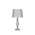 Jenna Silver Metal Twist Detail Table Lamp with Shade