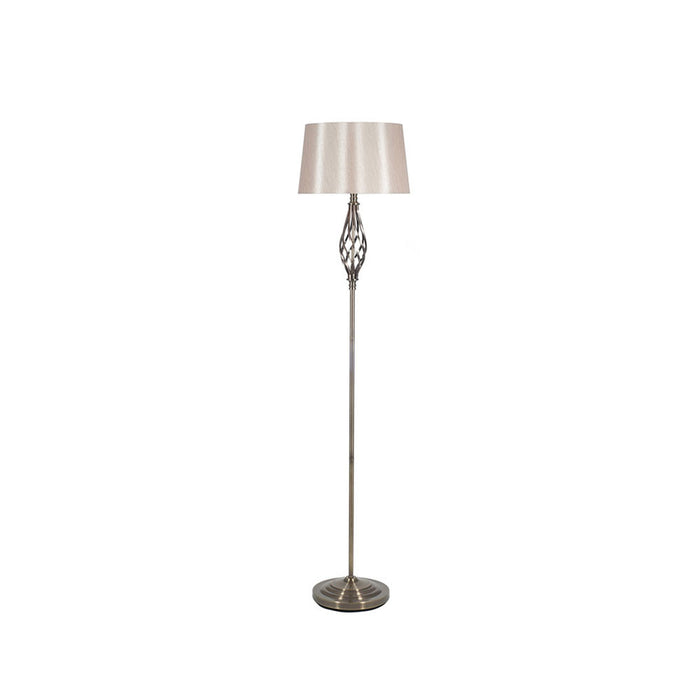 Jenna Twisted Base Antique Brass Floor Lamp