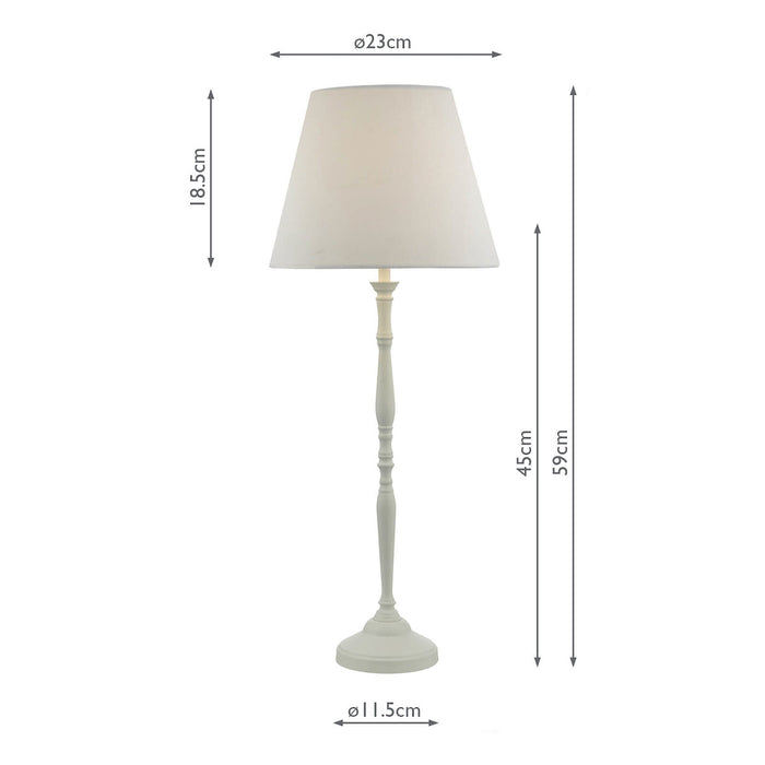 Joanna Table Lamp White With Shade <br>Matt White